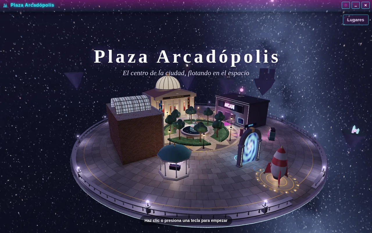 Plaza Arcadópolis abierta en el escritorio de Arcadópolis