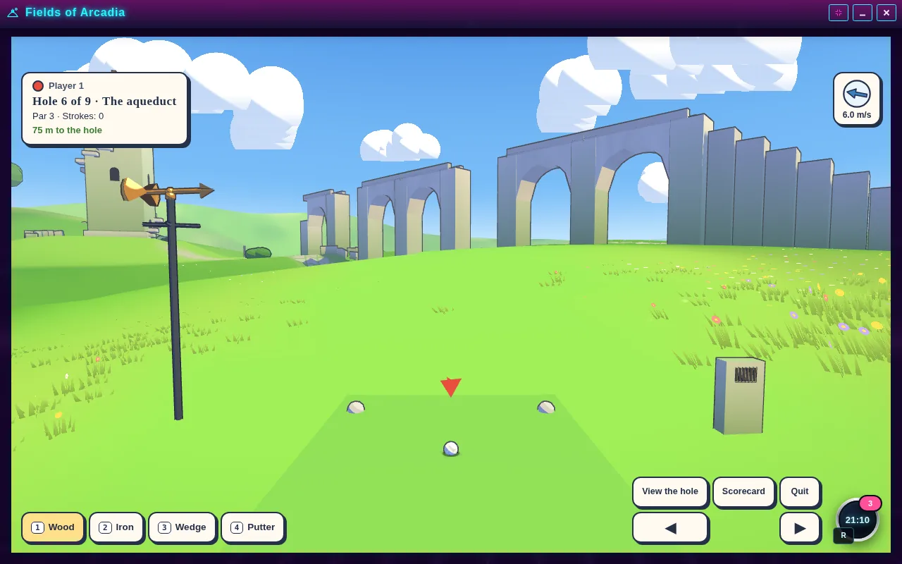 Golf open on the Arcadópolis desktop