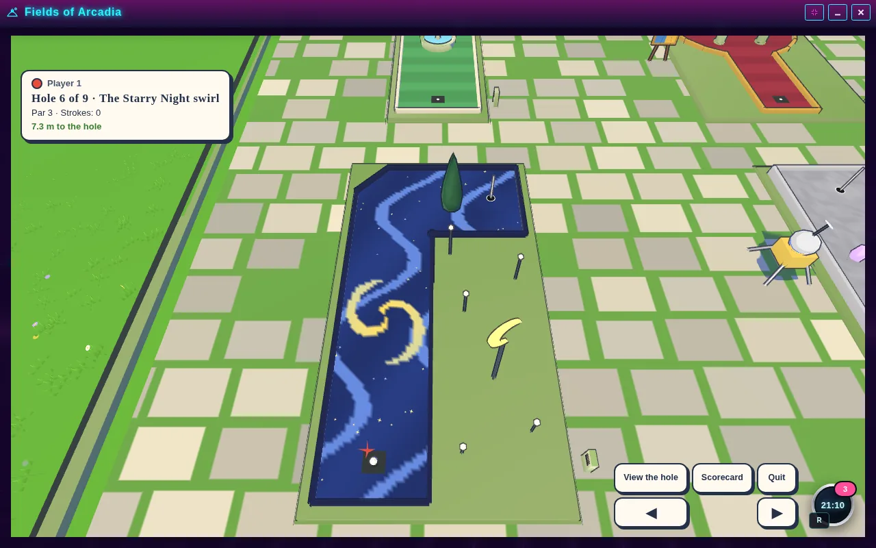 Mini golf open on the Arcadópolis desktop