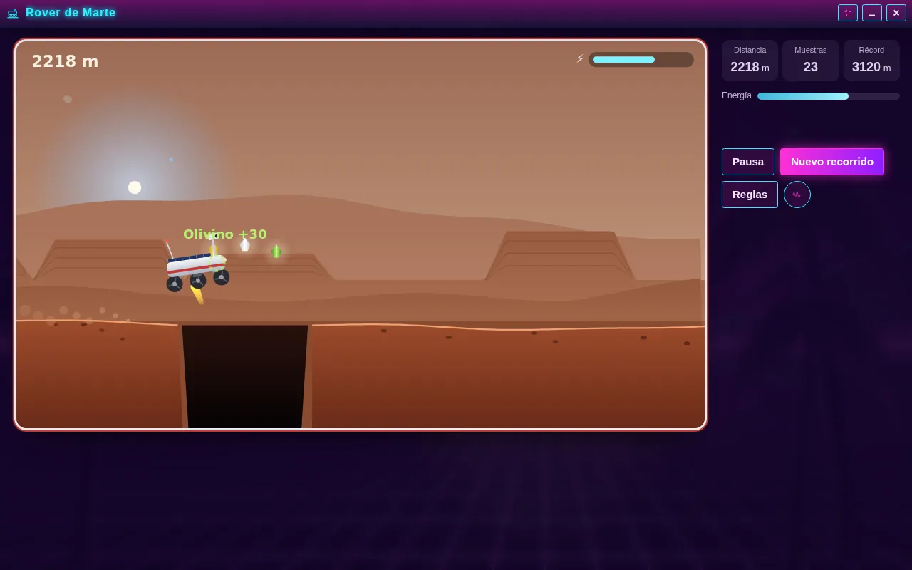 Rover de Marte abierta en el escritorio de Arcadópolis