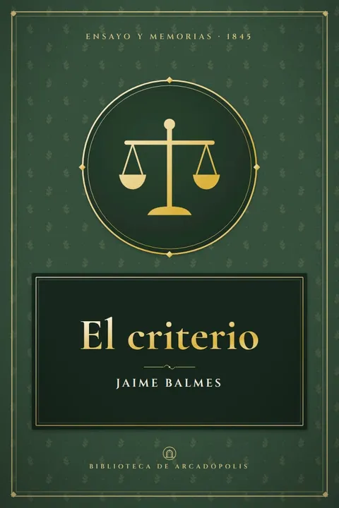 Portada de «El criterio»